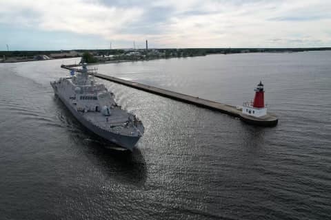 The Future USS Beloit Heads Out to Sea