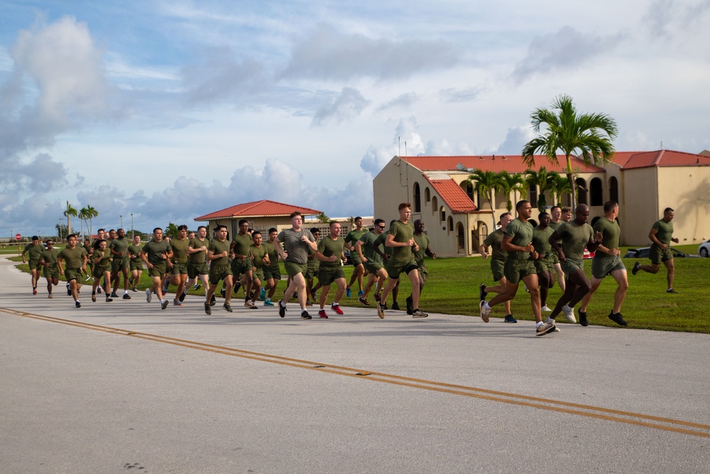 Blaz Marines participate in unit swim run PT