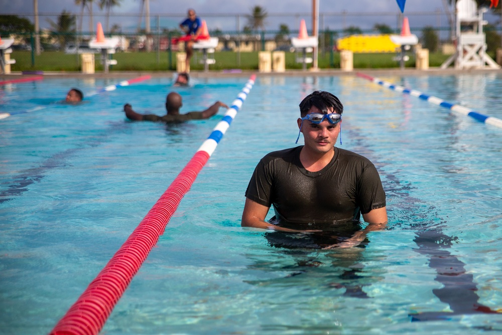 Blaz Marines participate in unit swim, run PT