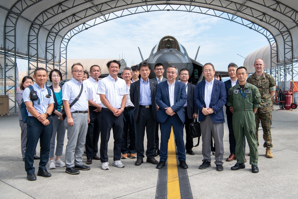 Miyazaki local leaders tour F-35s at Marine Corps Air Station Iwakuni, Japan