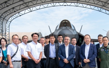 Miyazaki local leaders tour F-35s at Marine Corps Air Station Iwakuni, Japan