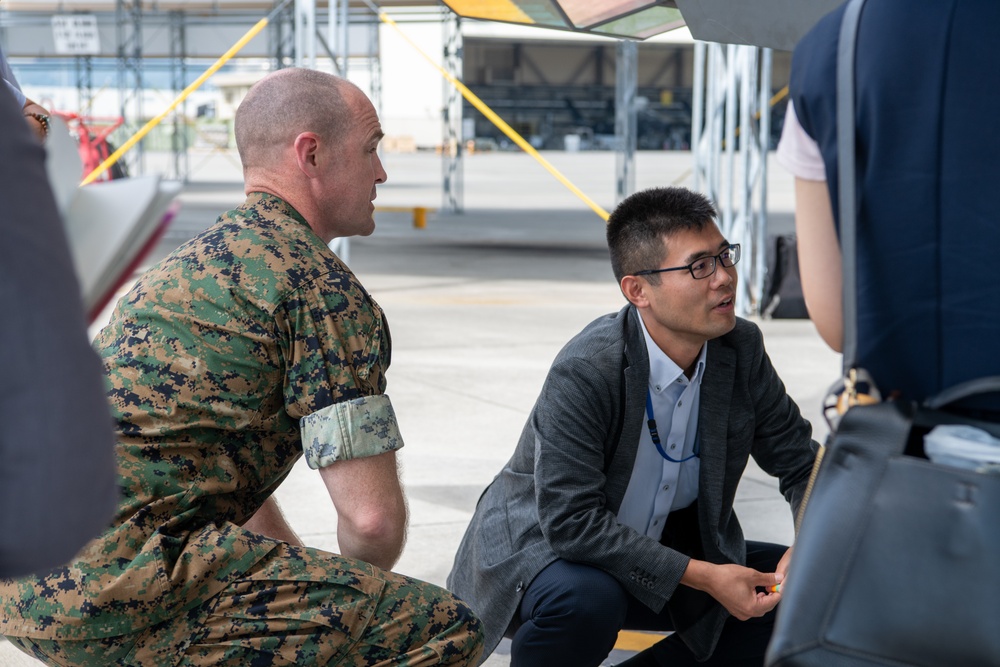 Miyazaki local leaders tour F-35s at Marine Corps Air Station Iwakuni, Japan