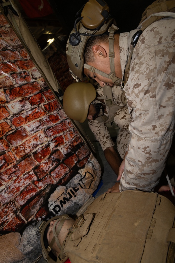 U.S. Marines and Royal Bahrain Marines Simulate Tactical Combat in Manama, Bahrain.