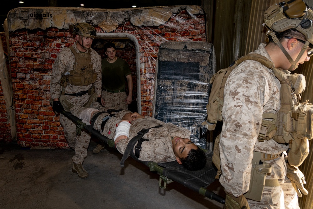 U.S. Marines and Royal Bahrain Marines Simulate Tactical Combat in Manama, Bahrain.