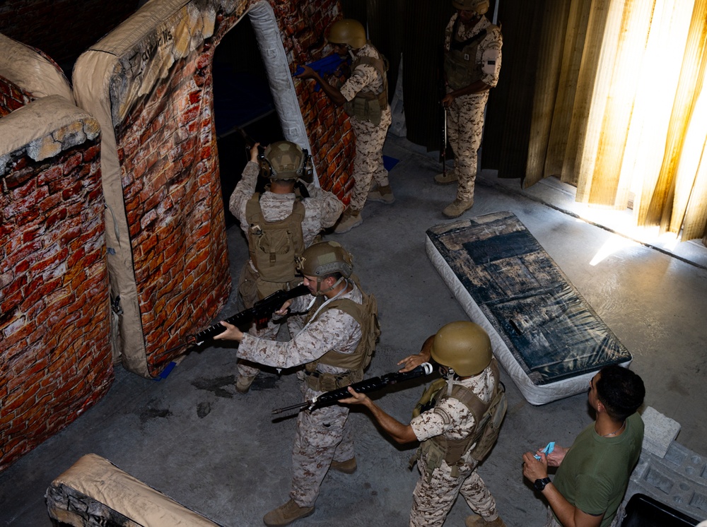 U.S. Marines and Royal Bahrain Marines Simulate Tactical Combat in Manama, Bahrain.