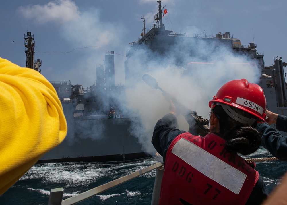 O’Kane conducts refueling-at-sea with USNS Amelia Earhart
