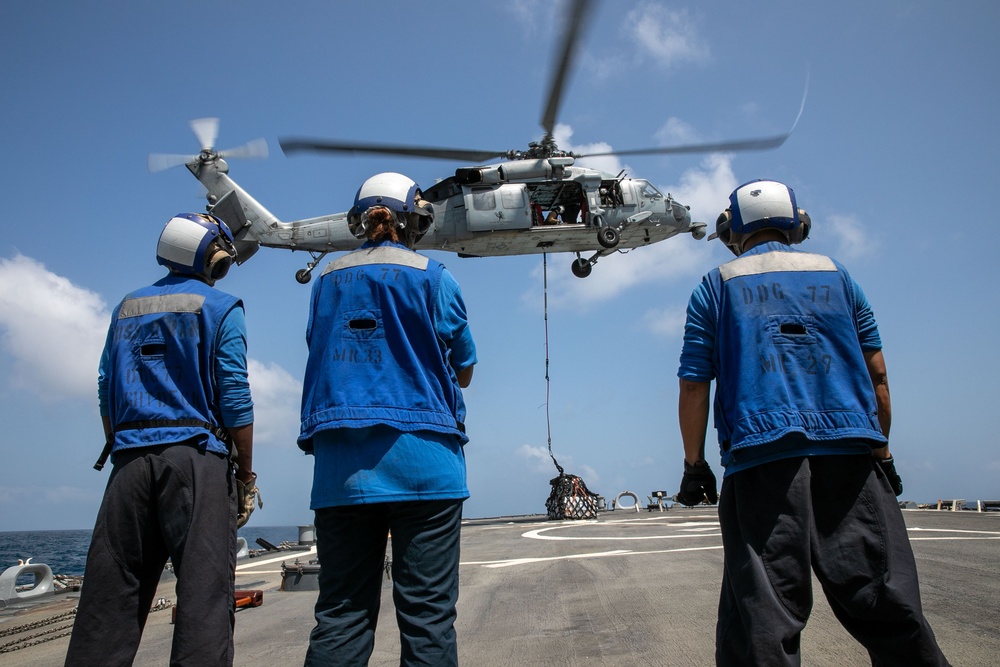 O’Kane conducts vertical replenishment