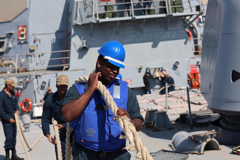 USS Arleigh Burke Pulls Into Chania, Greece