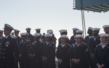 USS Ronald Reagan (CVN 76) hosts a burial at sea for Lt.j.g. Marc Rockwell-Pate