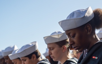 USS Ronald Reagan (CVN 76) hosts a burial at sea for Lt.j.g. Marc Rockwell-Pate