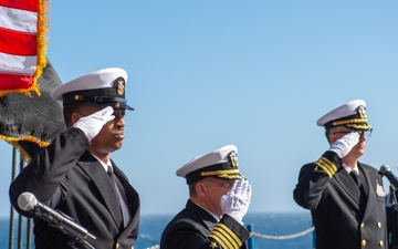 USS Ronald Reagan (CVN 76) hosts a burial at sea for Lt.j.g. Marc Rockwell-Pate