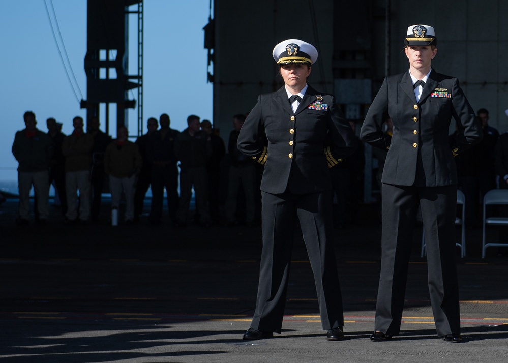 USS Ronald Reagan (CVN 76) hosts a burial-at-sea for Lt.j.g. Marc Rockwell-Pate