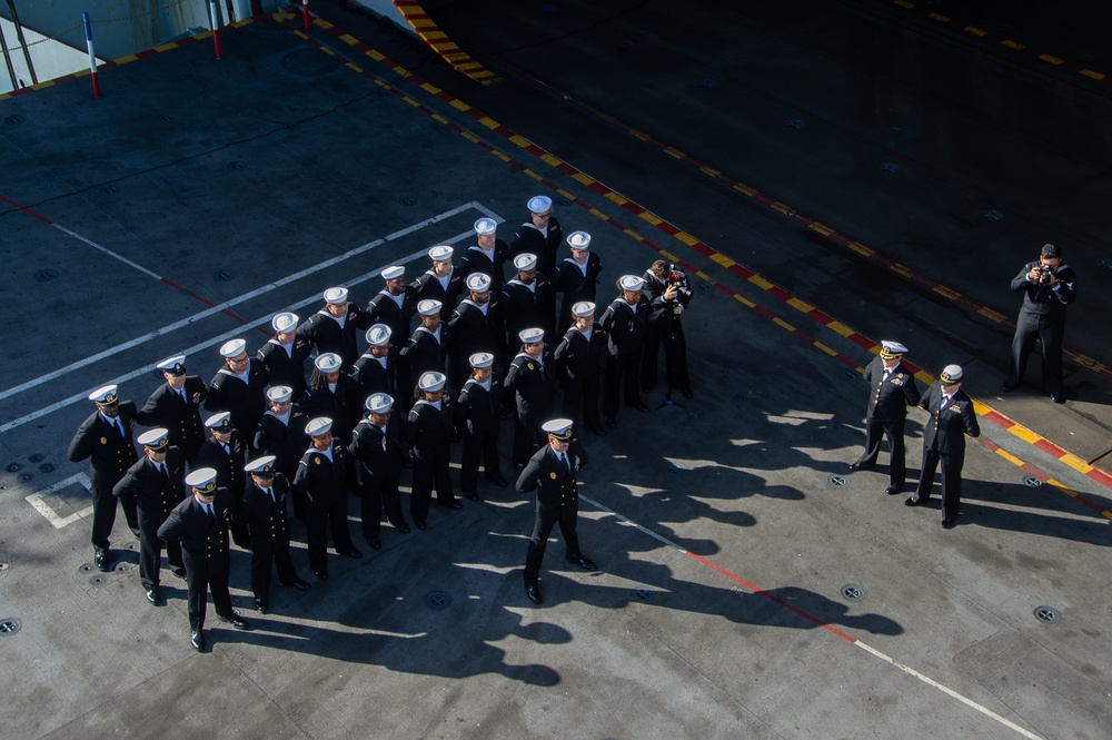 USS Ronald Reagan (CVN 76) hosts a burial-at-sea for Lt.j.g. Marc Rockwell-Pate