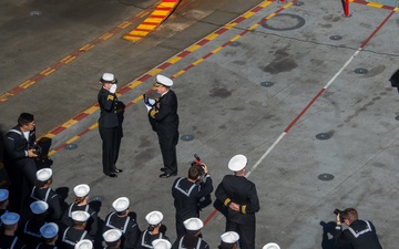 USS Ronald Reagan (CVN 76) hosts a burial-at-sea for Lt.j.g. Marc Rockwell-Pate