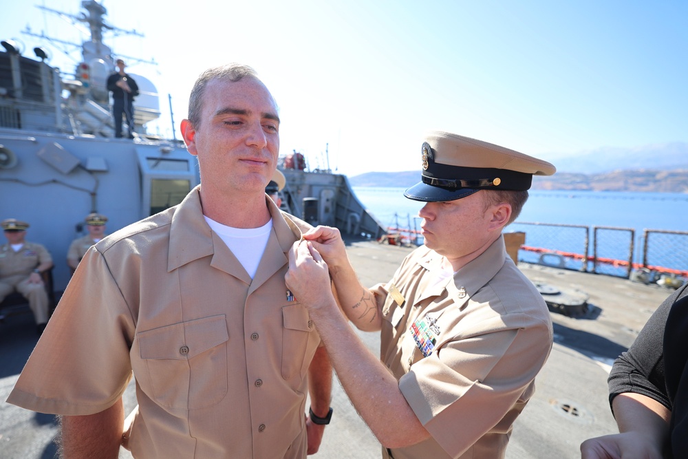 USS Arleigh Burke (DDG 51) Chief Petty Officer Pinning