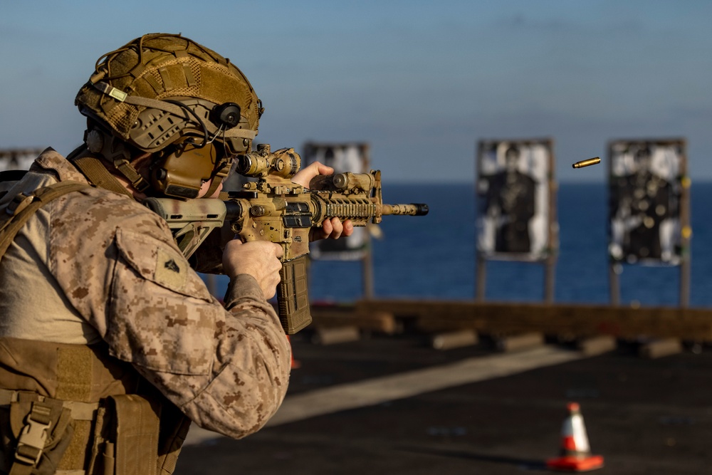 BLT 1/8, 24th MEU (SOC) Deck Shoot on USS Wasp (LHD 1)
