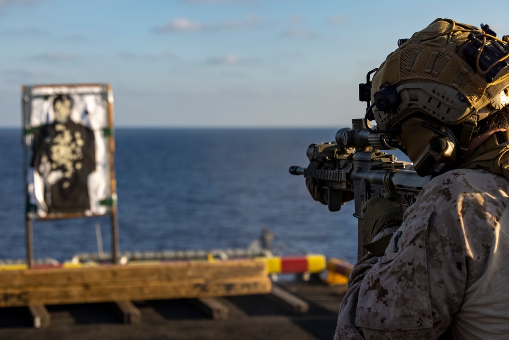 BLT 1/8, 24th MEU (SOC) Deck Shoot on USS Wasp (LHD 1)