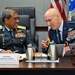 CSAF Allvin staff talks with Malaysia Gen. Asghar Khan