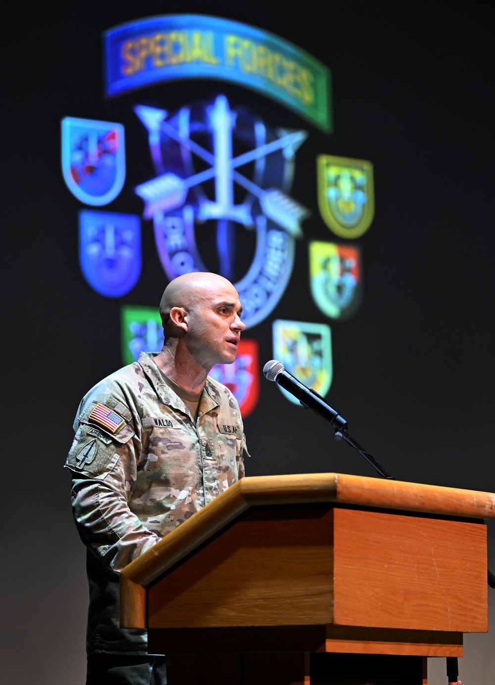 Soldiers Don Green Beret During Graduation