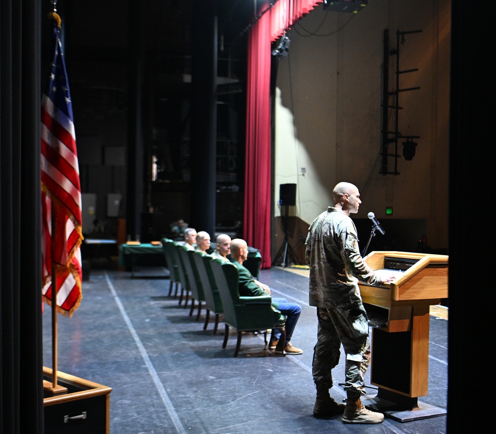 Soldiers Don Green Beret During Graduation