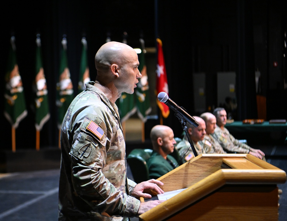 Soldiers Don Green Beret During Graduation