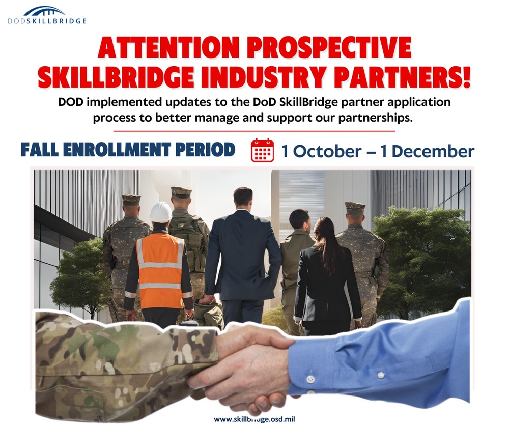 DoD SkillBridge Program Opens Enrollment for Industry Partners, Ethics Course Required for Application