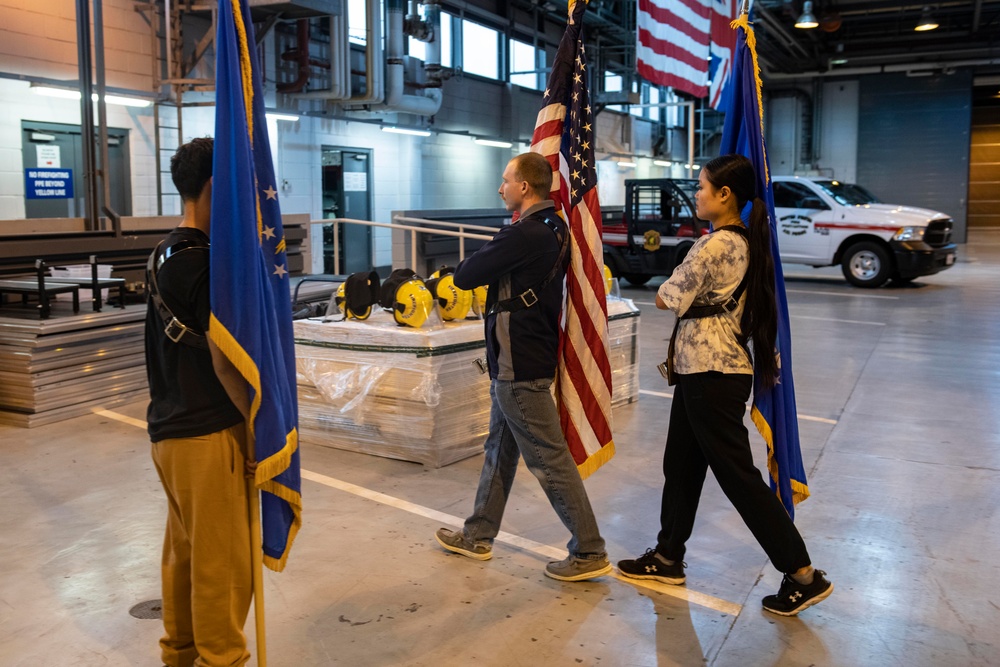 423d ABG Honor Guard perform and refine ceremonial skills