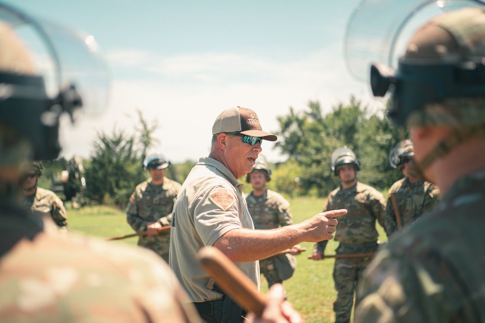 Oklahoma National Guard trains alongside Oklahoma Highway Patrol to protect rights and property