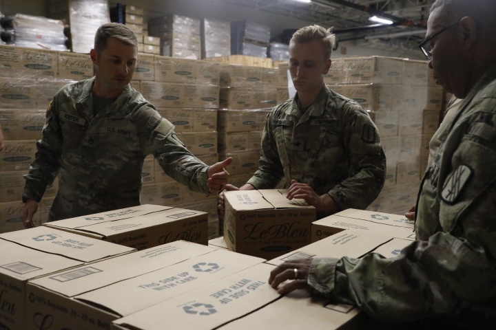1451st and 1452nd Transportation Companies Conduct Water and Food Deliveries