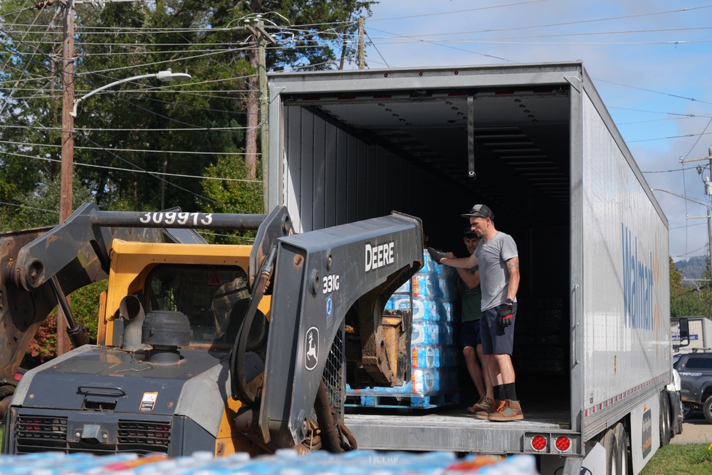 Volunteers Distribute Supplies to Hurricane Helene Survivors