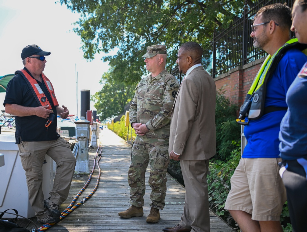 Underwater inspection of the James Creek Marina of  Ft. McNair seawall