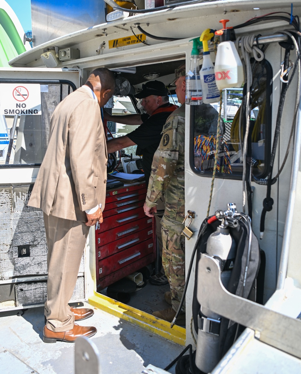 Underwater inspection of the James Creek Marina of  Ft. McNair seawall