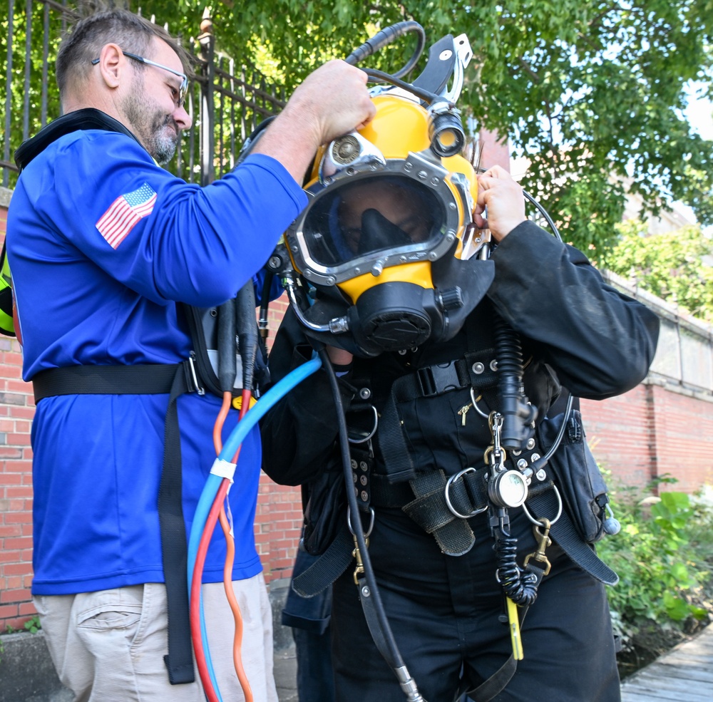 Underwater inspection of the James Creek Marina of  Ft. McNair seawall