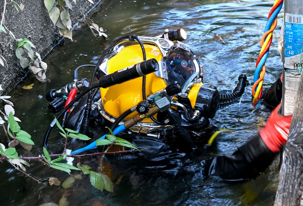 Underwater inspection of the James Creek Marina of  Ft. McNair seawall