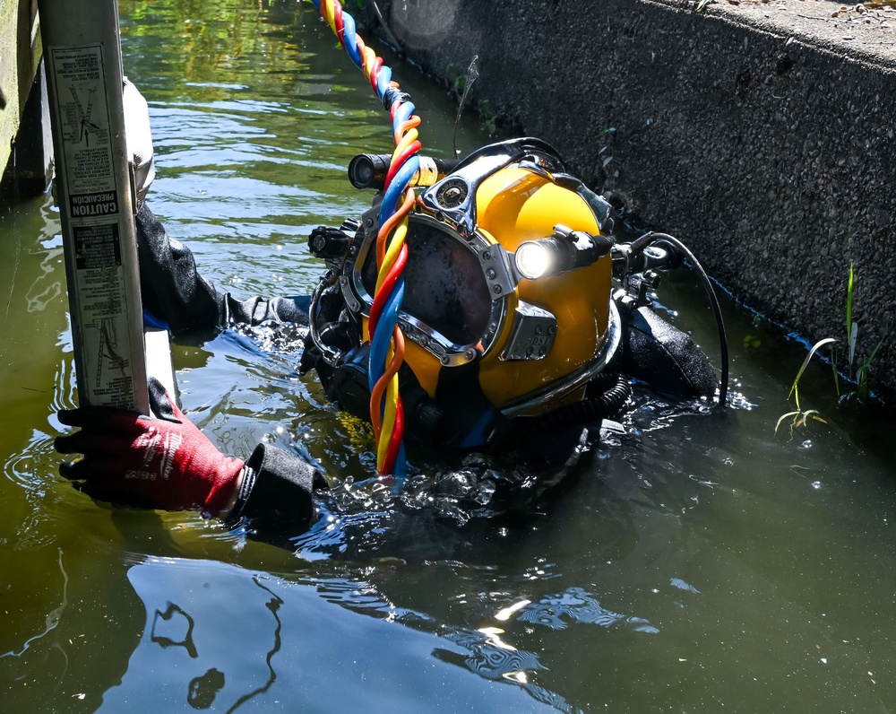 Underwater inspection of the James Creek Marina of  Ft. McNair seawall