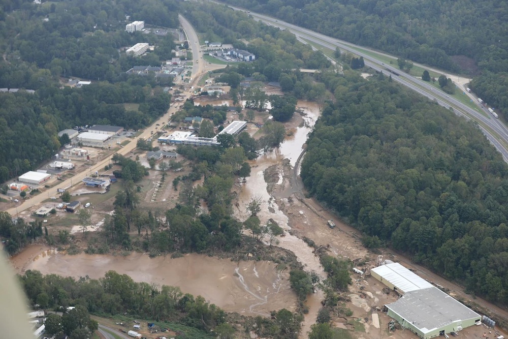 NC National Guard Responds to Tropical Storm Helene Aerial View