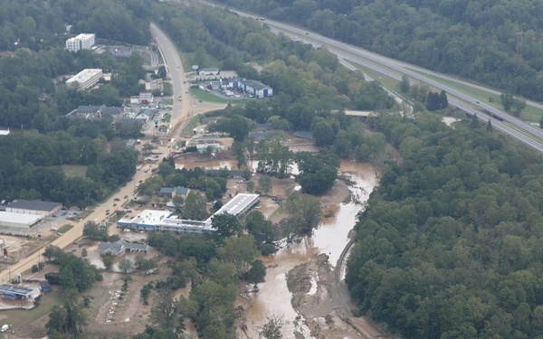NC National Guard Responds to Tropical Storm Helene Aerial View