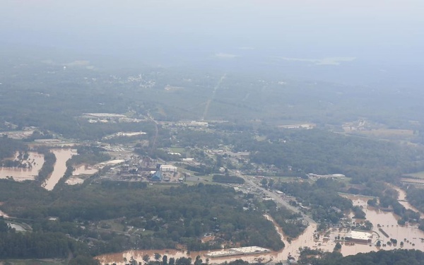 NC National Guard Responds to Tropical Storm Helene Aerial View