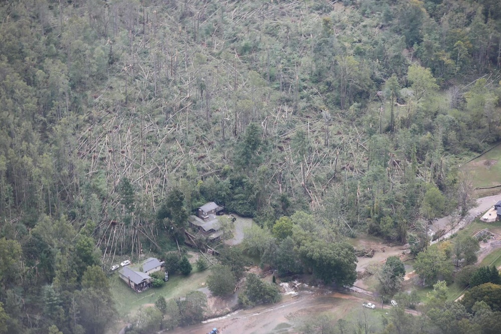 NC National Guard Responds to Tropical Storm Helene Aerial View
