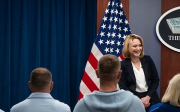 Deputy Secretary of Defense Kathleen Hicks meets with DoD Olympians