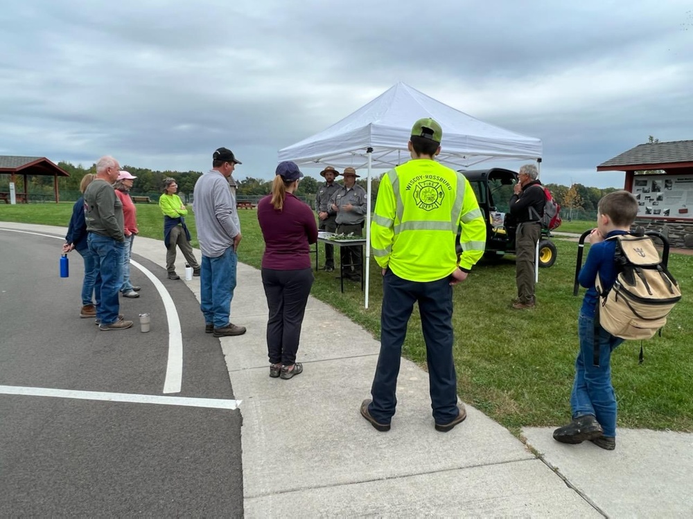 Volunteers help control invasive plants at Mount Morris Dam for National Public Lands Day