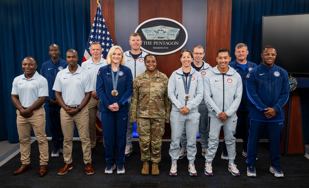 Department of Defense Olympians tour Pentagon