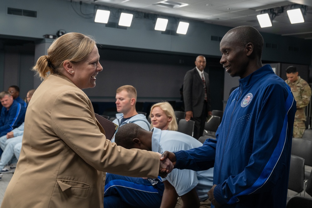 Department of Defense Olympians tour Pentagon