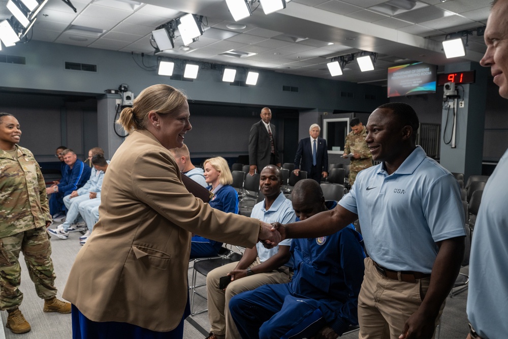 Department of Defense Olympians tour Pentagon