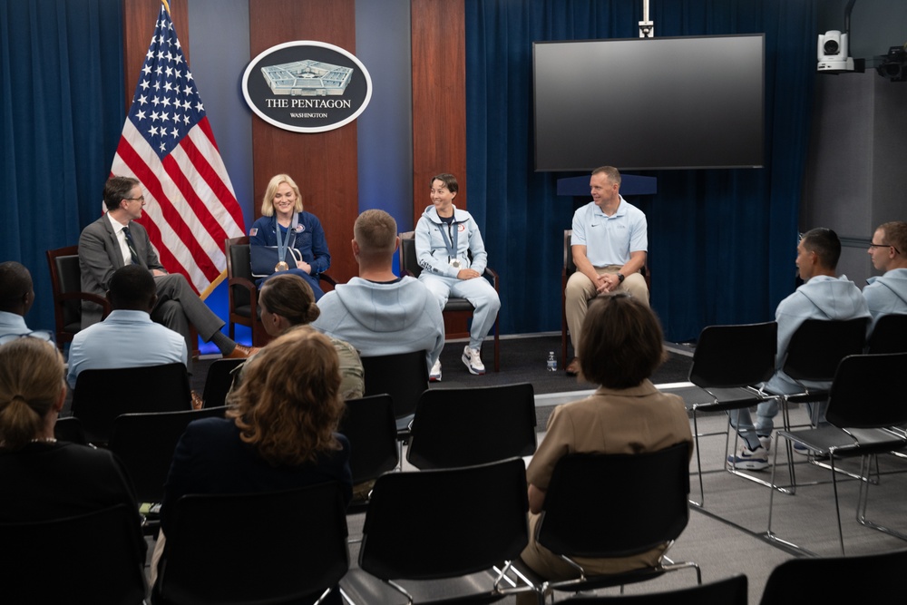 Department of Defense Olympians tour Pentagon