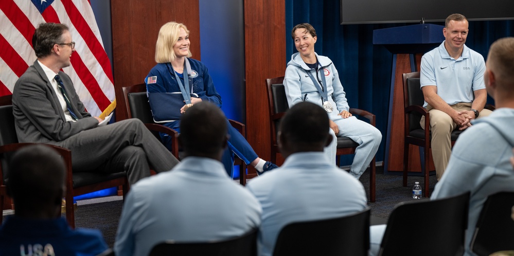 Department of Defense Olympians tour Pentagon