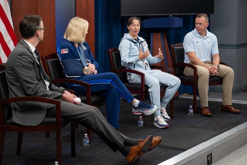 Department of Defense Olympians tour Pentagon