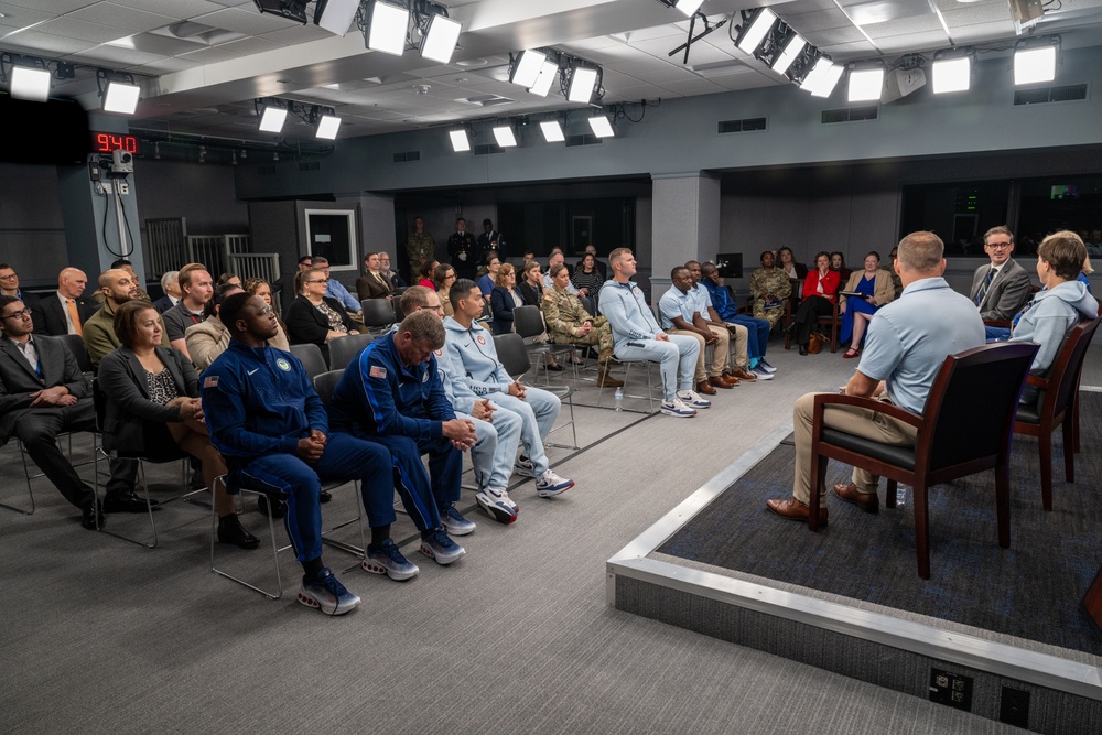 Department of Defense Olympians tour Pentagon