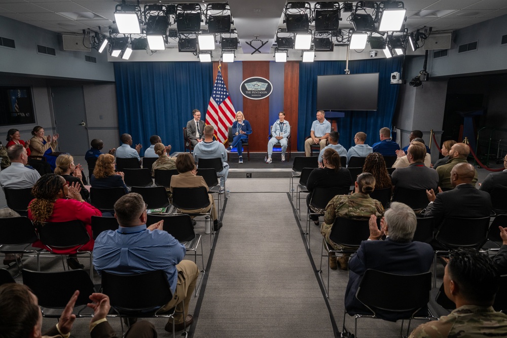 Department of Defense Olympians tour Pentagon