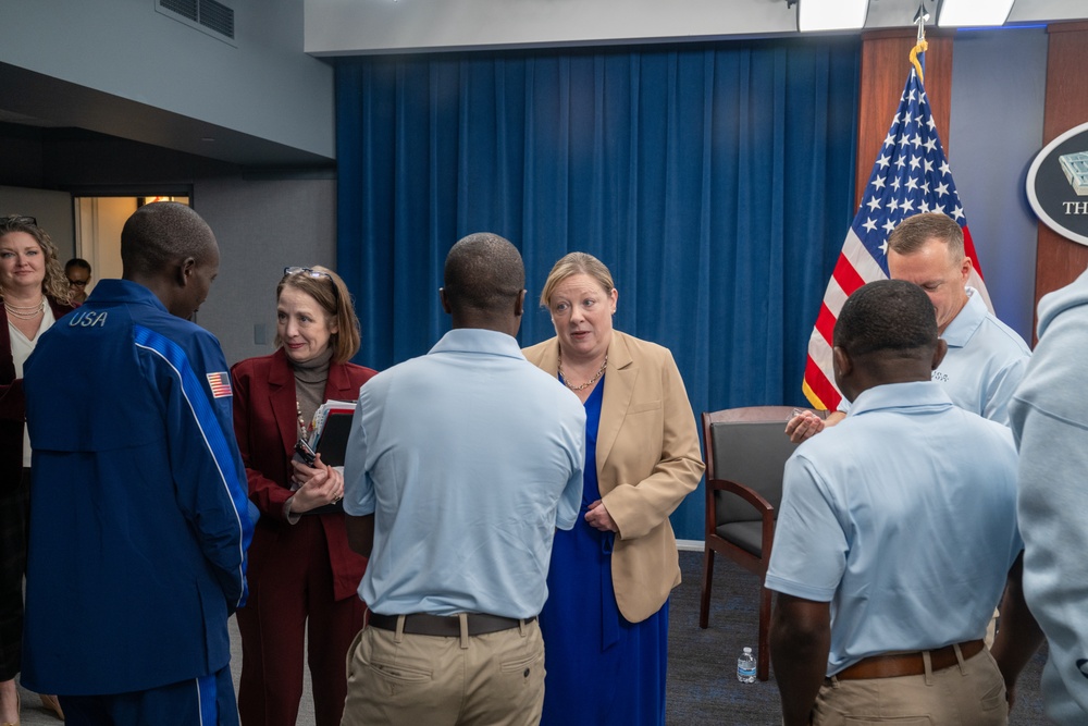 Department of Defense Olympians tour Pentagon